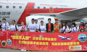 Tianjin Airlines launches new route to Hong Kong from Tianjin