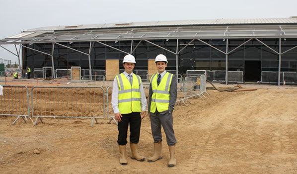 A workmanlike Jonny Rayner, London Southend’s Head of Business Development, shows anna.aero around the new terminal which will soon echo to the footfall of 700,000 easyJet passengers. anna.aero’s Ryan Ghee wisely keeps his desk-job hands in his pockets. Photo: James Nixon