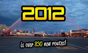World’s airlines already plan over 830 new routes for 2012