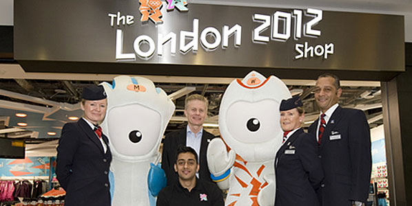 Airports and airlines hope that the London Olympics economic impact will be considerably greater than this retail opportunity at Heathrow Terminal 5, recently opened by Wenlock (the London 2012 Olympic mascot) and Mandeville (the Paralympic mascot).