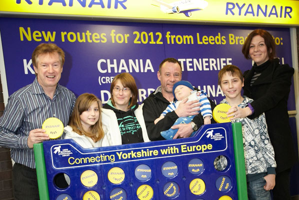 Ryanair celebrates its 4-millionth passenger at Leeds/Bradford
