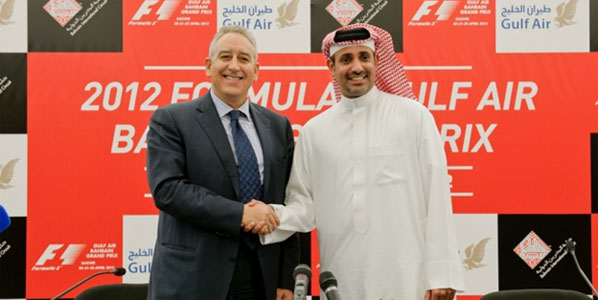 Shaikh Salman bin Isa Al Khalifa, CEO of Bahrain International Circuit, and Samer Majali, CEO of Gulf Air, announce that the April 20-22 weekend will adopt the slogan of “UNIF1ED – ONE NATION IN CELEBRATION.”