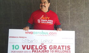 vivaaerobus celebrates 10 millionth passenger; international expansion focuses on Monterrey
