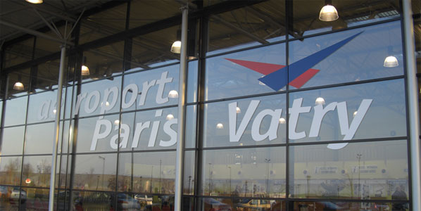 A frontal view of the Paris-Vatry terminal