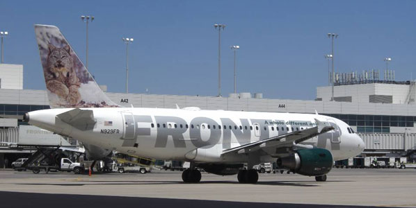 Larry the Lynx, one of Frontier Airlines' spokesanimals. Apparently his favourite pastimes are "having his whiskers trimmed, cat napping on the tarmac, and really big balls of yarn". 