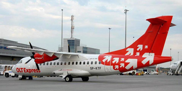 Despite OLT Express’ initial plans to operate the 280-kilometre route from Warsaw to Poznań with A320s, the new services were inaugurated with smaller turboprop aircraft.