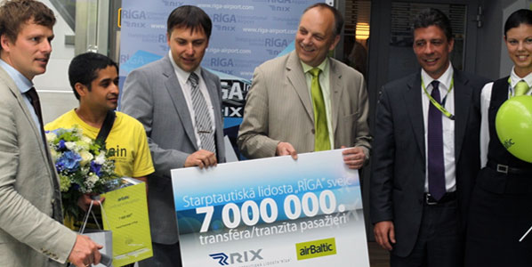 Riga International Airport welcomed its seven millionth transit passenger since the restoration of Latvia’s independence. 