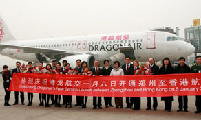 Dragonair connects Hong Kong with Yangon and adds Zhengzhou service