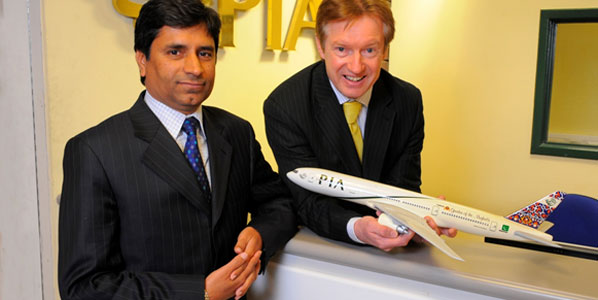Pakistan International Airline celebrated the equipment upgrade on the route to Islamabad from Leeds Bradford