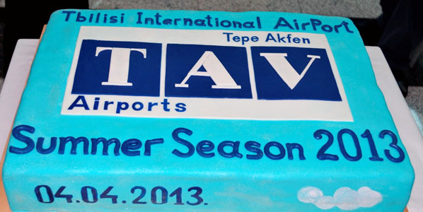 Tbilisi Airport celebrated the arrival of the summer season 2013 with this huge, sky-blue 