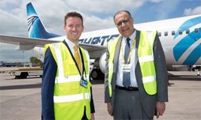 London Southend welcomes easyJet’s fourth based aircraft; Manchester Airport celebrates Egyptair’s arrival with Egyptian cake