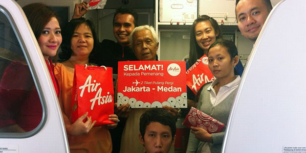 Indonesia AirAsia returns on the route from Jakarta to Medan