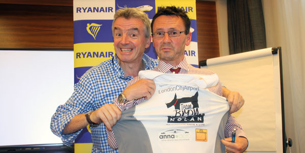 Ryanair press conference, London, earlier today (July 31)