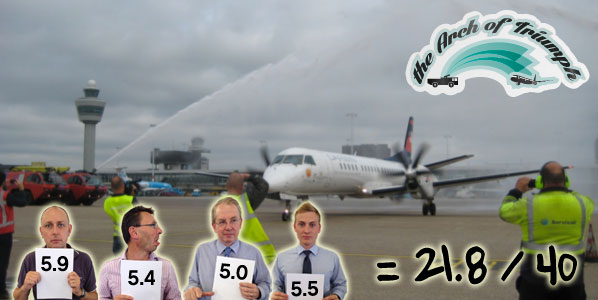 Schiphol’s arch – loss of points due to weak spray