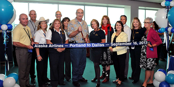 Alaska Airlines celebrated the launch of daily flights from Portland to Dallas/Fort Worth on 16 September.