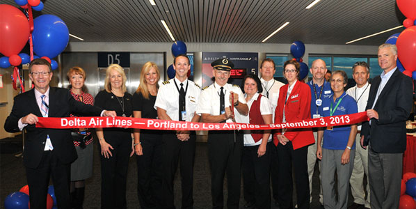 Delta Air Lines resumed services between Los Angeles and Portland on 3 September. 