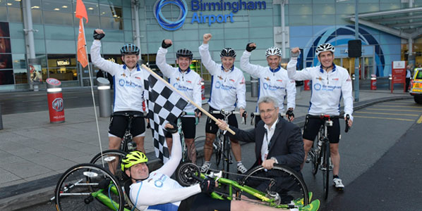 A team of directors and managers from Birmingham Airport set off on a gruelling 2,500 km charity cycle ride to Barcelona on 12 September