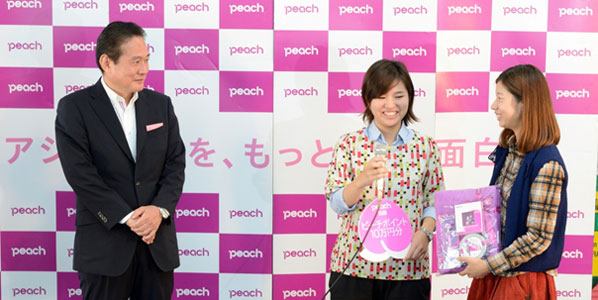 Welcoming passenger number three million on 17 September, was Japanese LCC Peach