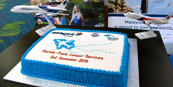 Darwin International Airport produced this top-class cake to celebrate the launch of non-stop flights on 1 November to Kuala Lumpur.