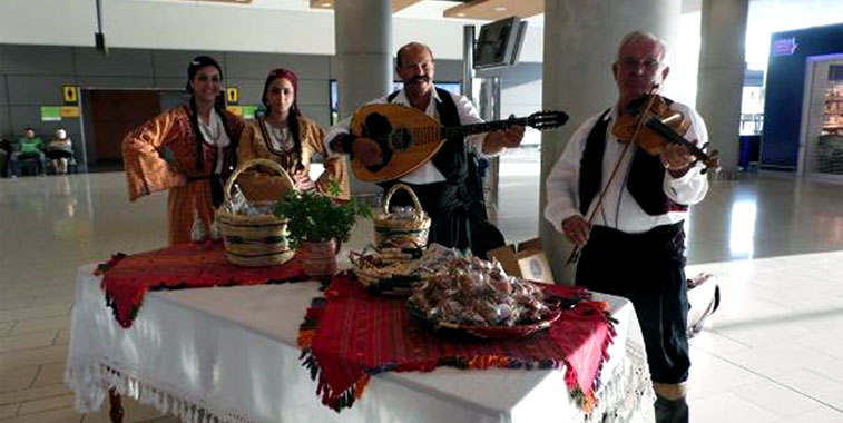 A warm welcome to the sounds of traditional Cypriot music.
