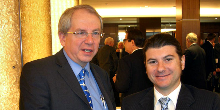 belleair's CEO Arbi Xhelo (right) met with anna.aero's Ralph Anker (left), back in April 2013 at the ERA Regional Airline Conference in Edinburgh.