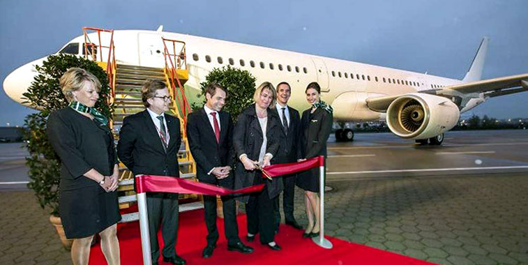 On 12 November, Germania took delivery of its first A321 equipped with sharklets.