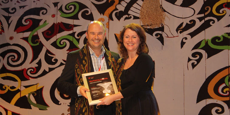 Christchurch Airport’s Matthew Findlay picked up the highly commended Routes Marketing Award in Kuching.