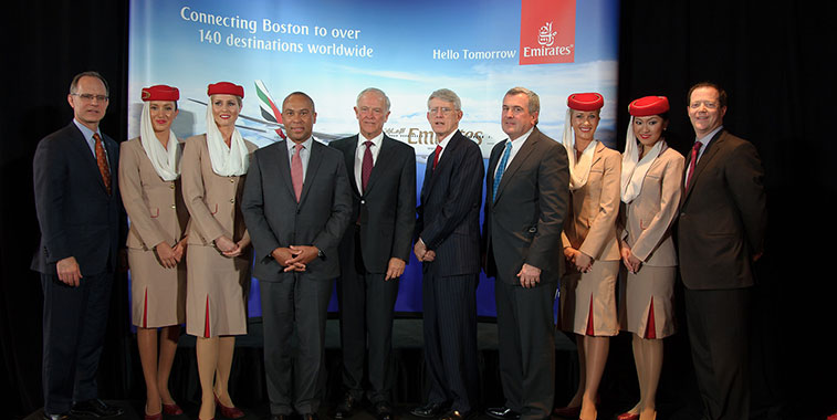 Emirates launched its first flight to Boston