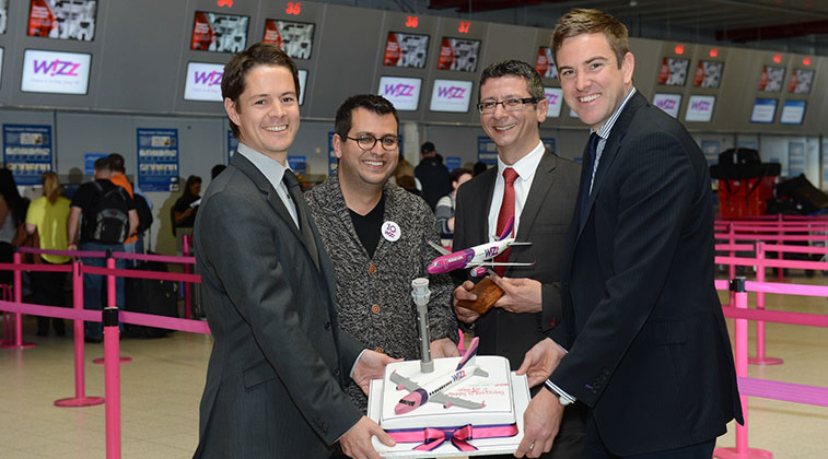 London Luton was one of four airports to welcome Wizz Air flights on its first day of operation