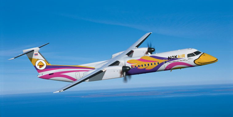 Nok Air will shortly start operating its first high-density Q400 