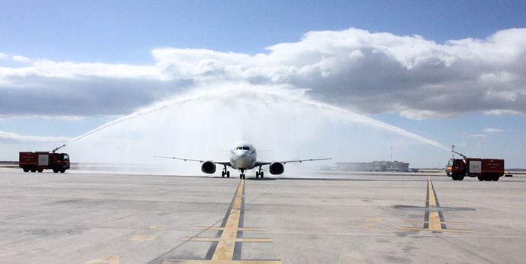 Enfidha Airport water arch salute