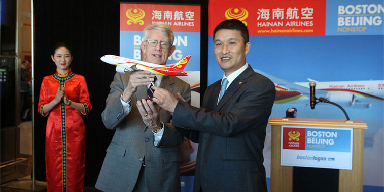 Hainan Airlines made Boston its third US destination 