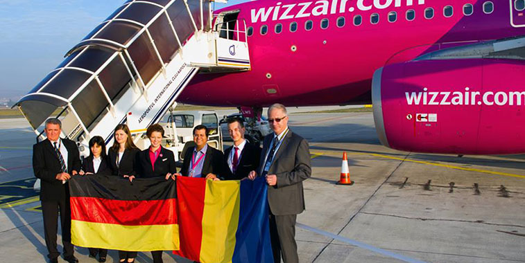 Cluj-Napoca Airport celebrated Wizz Air’s first flight to Nuremberg