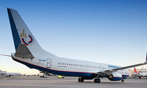 ORENAIR touches down at Novosibirsk from Moscow Domodedovo