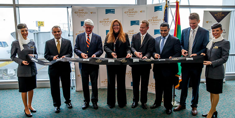 Etihad Airways launched daily operations from its Abu Dhabi hub to San Francisco