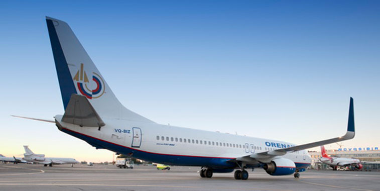 ORENAIR’s 737-800 touched down at Novosibirsk Airport