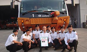 Delhi’s fire crew show off their winner’s certificate; South America wins as Europe’s drought continues