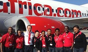 flyafrica.com serves six airports; Windhoek-Johannesburg is #1 route