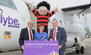Loganair reaches new heights in 2014; operates mostly on behalf of Flybe but still maintains some independent Scottish services