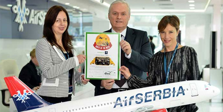 Air Serbia Route of the Week Award Belgrade and Zagreb