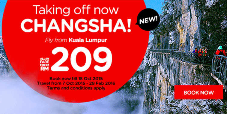 AirAsia Changsha CSX served from Kuala Lumpur
