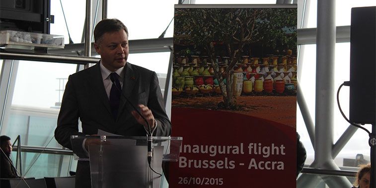 brussels airlines services to accra arnaud feist ceo brussels airport speech 