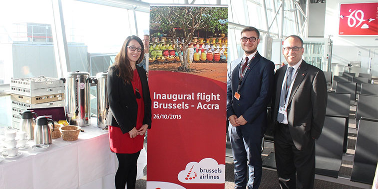 brussels airlines services to accra jonathan ford tania ter ossepiantz and Leon verhallen