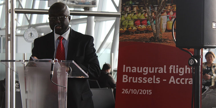 brussels airlines services to accra yaw bimpong ambassador for ghana to belgium