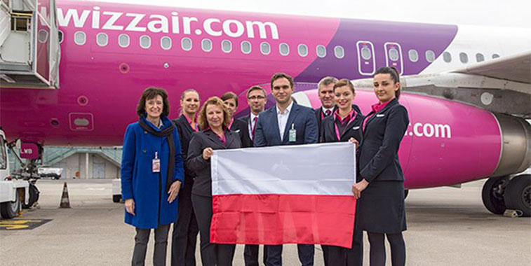 wizz air adds four routes warsaw chopin and basel