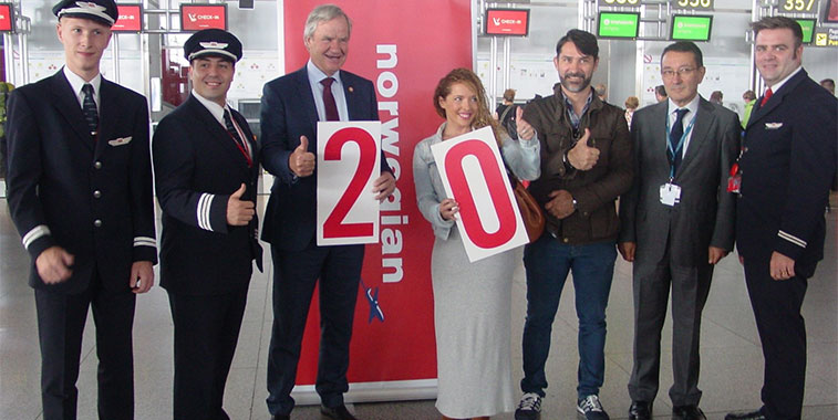 In early November Norwegian passed the milestone of carrying its 20 millionth passenger on Spanish routes. The number of Norwegian flights from Spanish airports is up 26% this winter, well ahead of the airline’s overall movement growth of less than %.