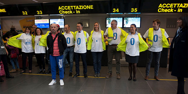 On 17 December, Milan/Bergamo Airport reached 10 million passengers in a single year for the first time. This historic achievement was celebrated in the check-in area with an award for Giuseppe Pirino, who arrived in the morning from Sardinia, who was then departing from the Italian airport on flight PC706 with Pegasus Airlines to Istanbul, before travelling on to Doha with the same airline. The lucky passenger received two free tickets from Pegasus Airlines, a VIP card from SACBO, the company that manages Bergamo Airport, and a commemorative plaque. Some of the SACBO staff, including Giacomo Cattaneo, Aviation Manager at Milan/Bergamo, wore a special commemorative t-shirt signaling the passing of the annual passenger milestone.
