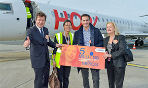 Bordeaux Airport hops over the five million passenger mark; anna.aero was there to share in the celebrations