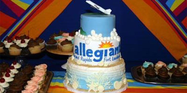 Grand Rapids celebrated the launch of Allegiant Air’s inaugural service to Fort Lauderdale on 16 December with this excellent culinary creation. Services will operate twice-weekly. 
