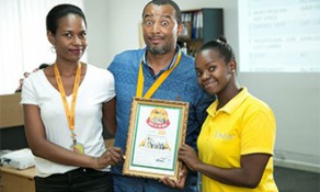 fastjet’s GM East Africa Jimmy Kibati can’t believe his eyes with Route of Week certificate